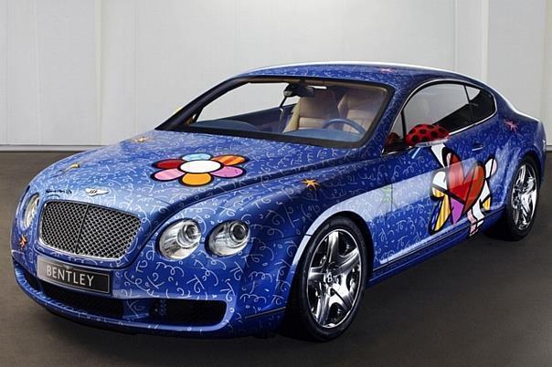 Bentley Continental GT gestaltet von Romero Britto. 